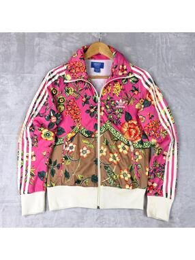 Adidas Originals x Farm Rio Firebird Floral Jardineto Pink Track Jacket Womens S
